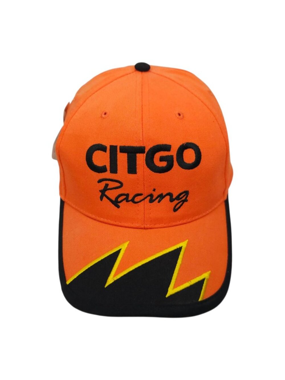 Citgo Racing NASCAR Hat Cap Shark Zig Zag Orange Black Wood 21 Brothers NOS